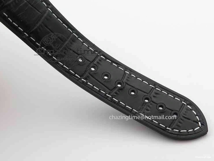 0217 Tailored Planet Ocean Master Chronometer SS OM 1:1 Best Edition Black Dial On Leather Strap A 8173